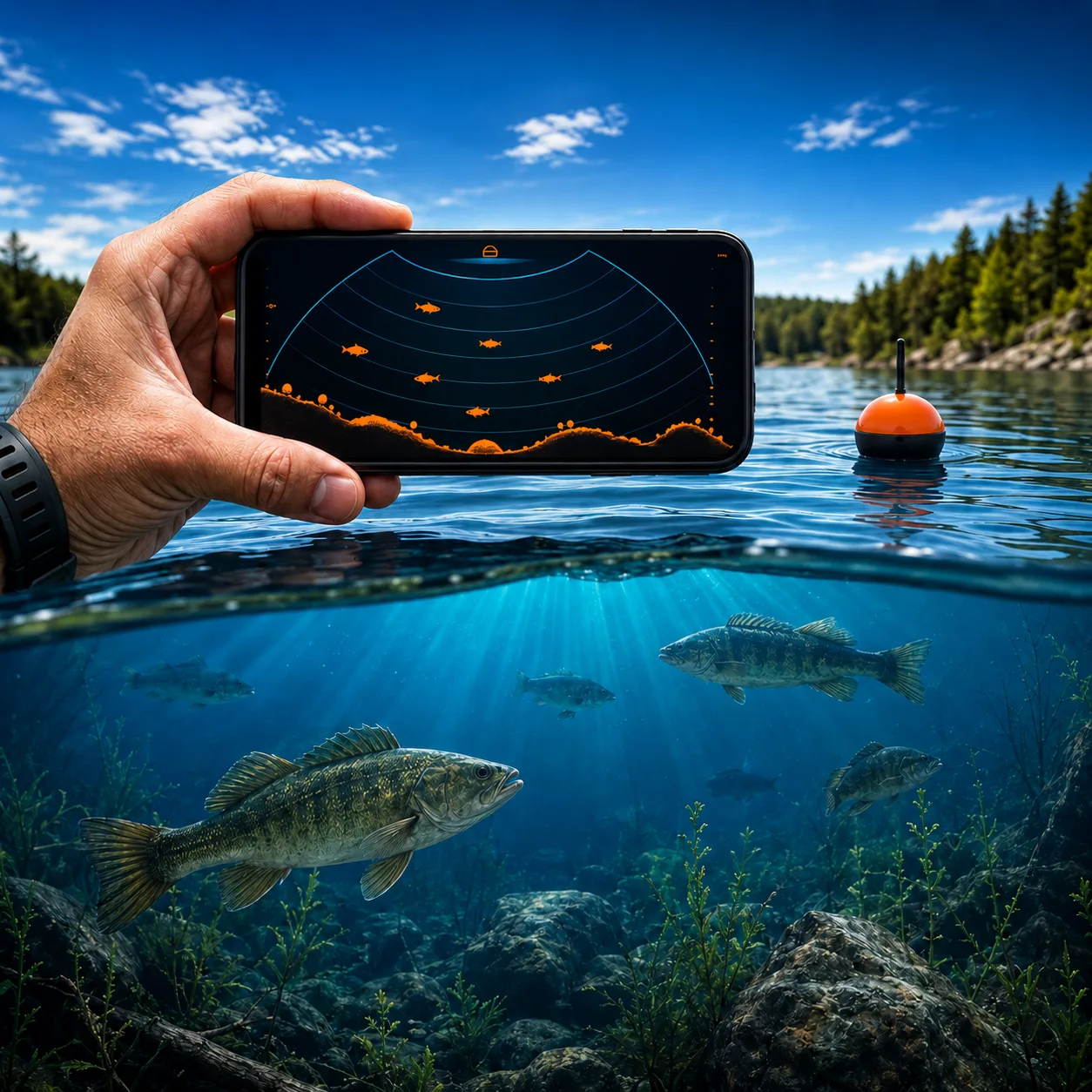 Como usar sonar de pesca no celular com aplicativo